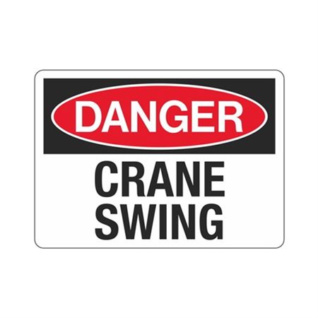 Danger - Crane Swing Sign